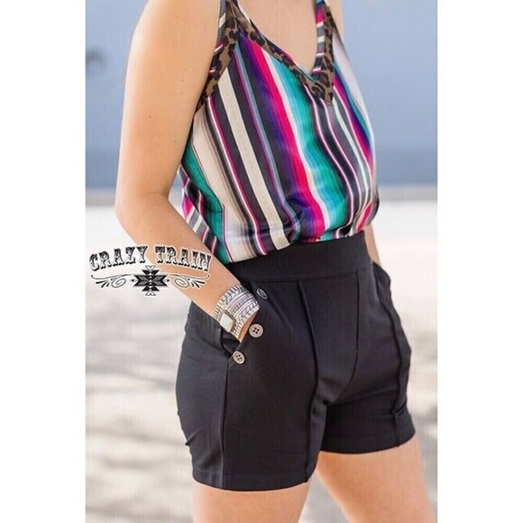 NWT Crazy Train XSMALL Serape Satin/Cheetah Tank Top Multicolor Spaghetti Strap - Picture 2 of 12